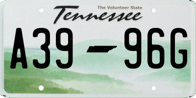 TN license plate A3996G