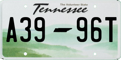 TN license plate A3996T