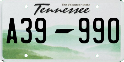 TN license plate A3999O