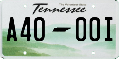 TN license plate A4000I