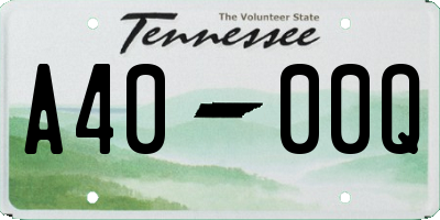 TN license plate A4000Q