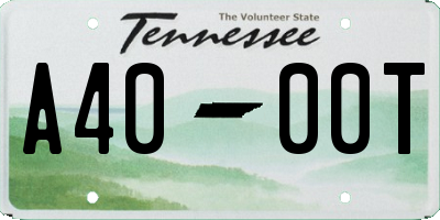 TN license plate A4000T