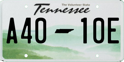 TN license plate A4010E