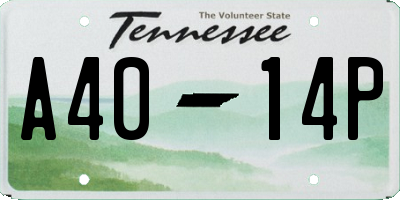 TN license plate A4014P