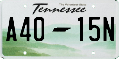 TN license plate A4015N