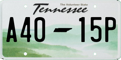 TN license plate A4015P