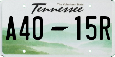 TN license plate A4015R