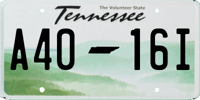 TN license plate A4016I