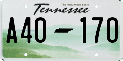 TN license plate A4017O