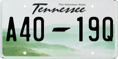 TN license plate A4019Q