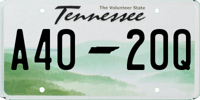 TN license plate A4020Q