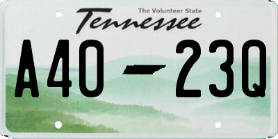 TN license plate A4023Q