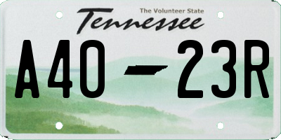 TN license plate A4023R