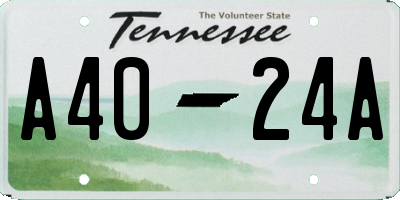 TN license plate A4024A