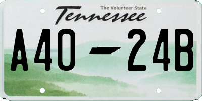 TN license plate A4024B