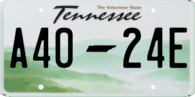 TN license plate A4024E