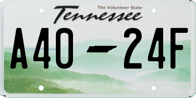 TN license plate A4024F