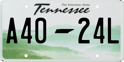 TN license plate A4024L