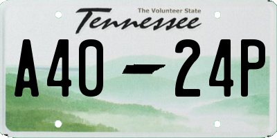 TN license plate A4024P