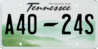 TN license plate A4024S