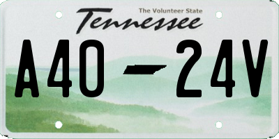 TN license plate A4024V