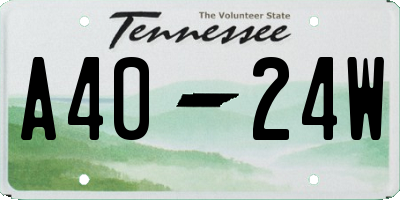 TN license plate A4024W