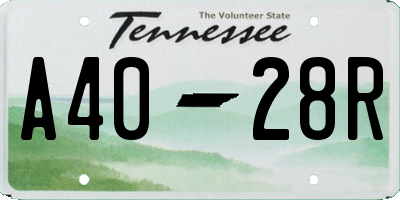 TN license plate A4028R