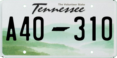 TN license plate A4031O