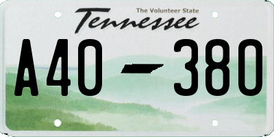 TN license plate A4038O