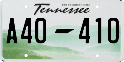 TN license plate A4041O