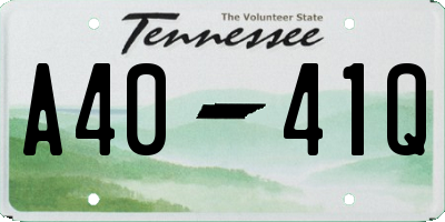 TN license plate A4041Q