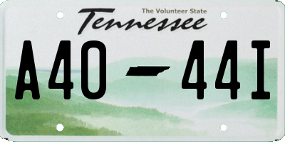 TN license plate A4044I
