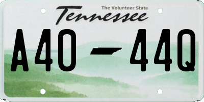 TN license plate A4044Q