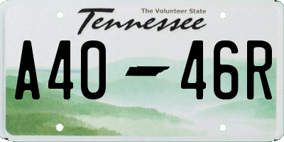 TN license plate A4046R