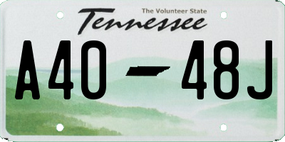 TN license plate A4048J