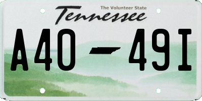 TN license plate A4049I
