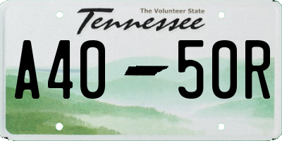 TN license plate A4050R