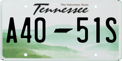 TN license plate A4051S