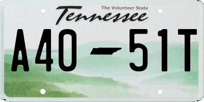 TN license plate A4051T