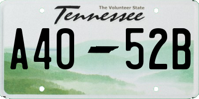 TN license plate A4052B