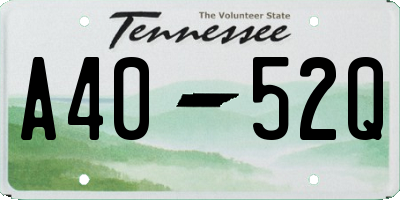 TN license plate A4052Q