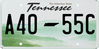 TN license plate A4055C