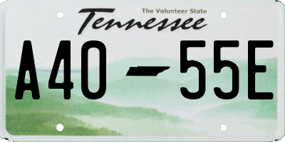 TN license plate A4055E