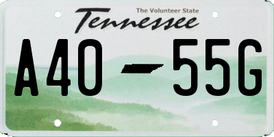 TN license plate A4055G