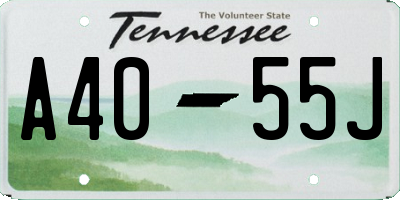 TN license plate A4055J