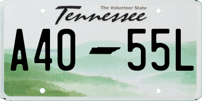 TN license plate A4055L