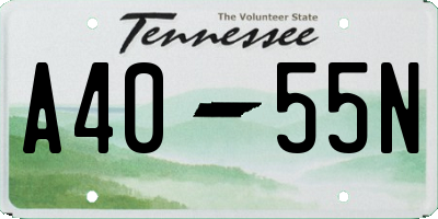 TN license plate A4055N