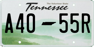 TN license plate A4055R