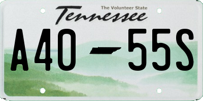 TN license plate A4055S