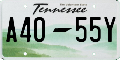 TN license plate A4055Y
